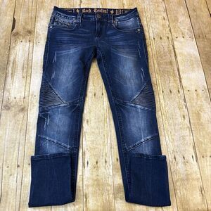 Rock Revival Skinny Jeans Womens Thick Stitch Jeans Mena Size 27 (31X32)